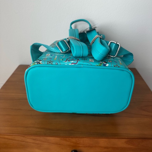 Loungefly Disney Sensational Pirates Characters Mini Backpack Teal One Size New - Picture 7 of 10